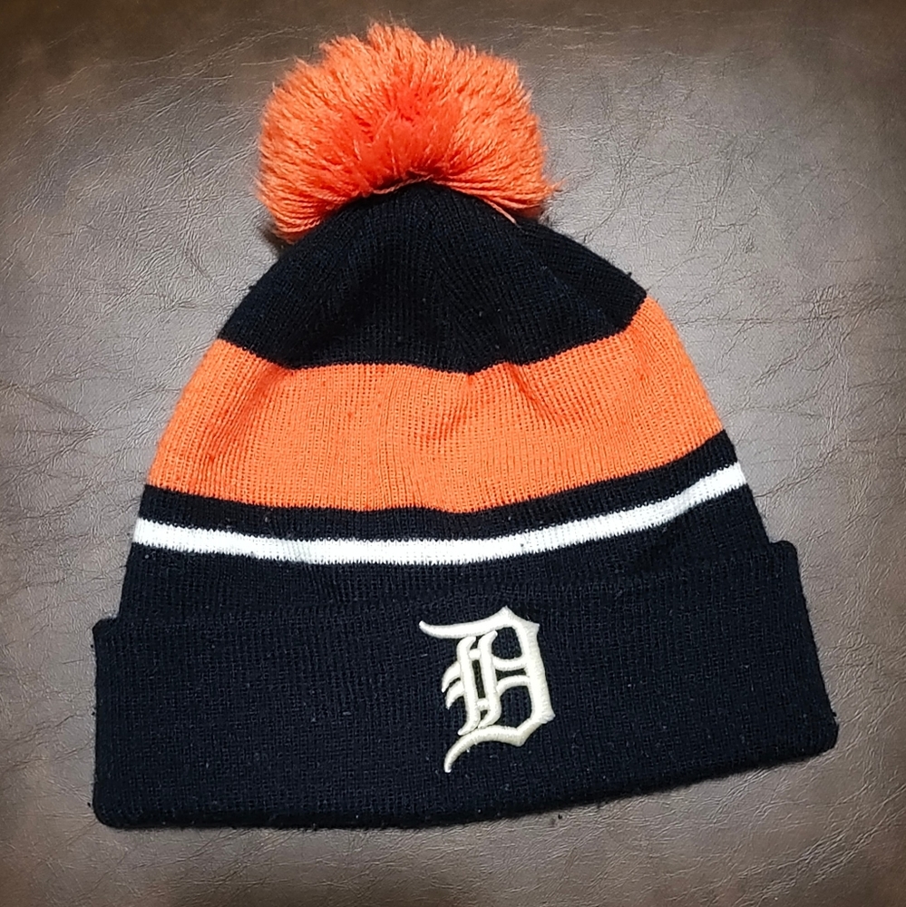 Detroit Tigers Sport Pom Mens Knit Hat